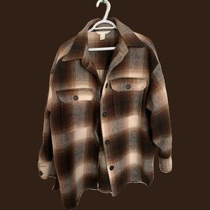 Brown Plaid Shacket